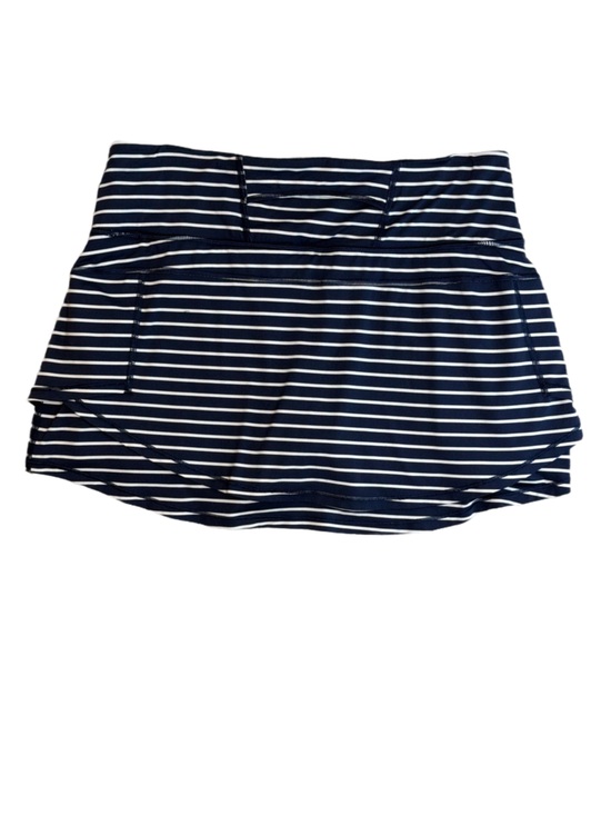 Athleta Stealth Striped Tennis Skort in a Navy & White Nautical Pattern - Picture 2 of 13